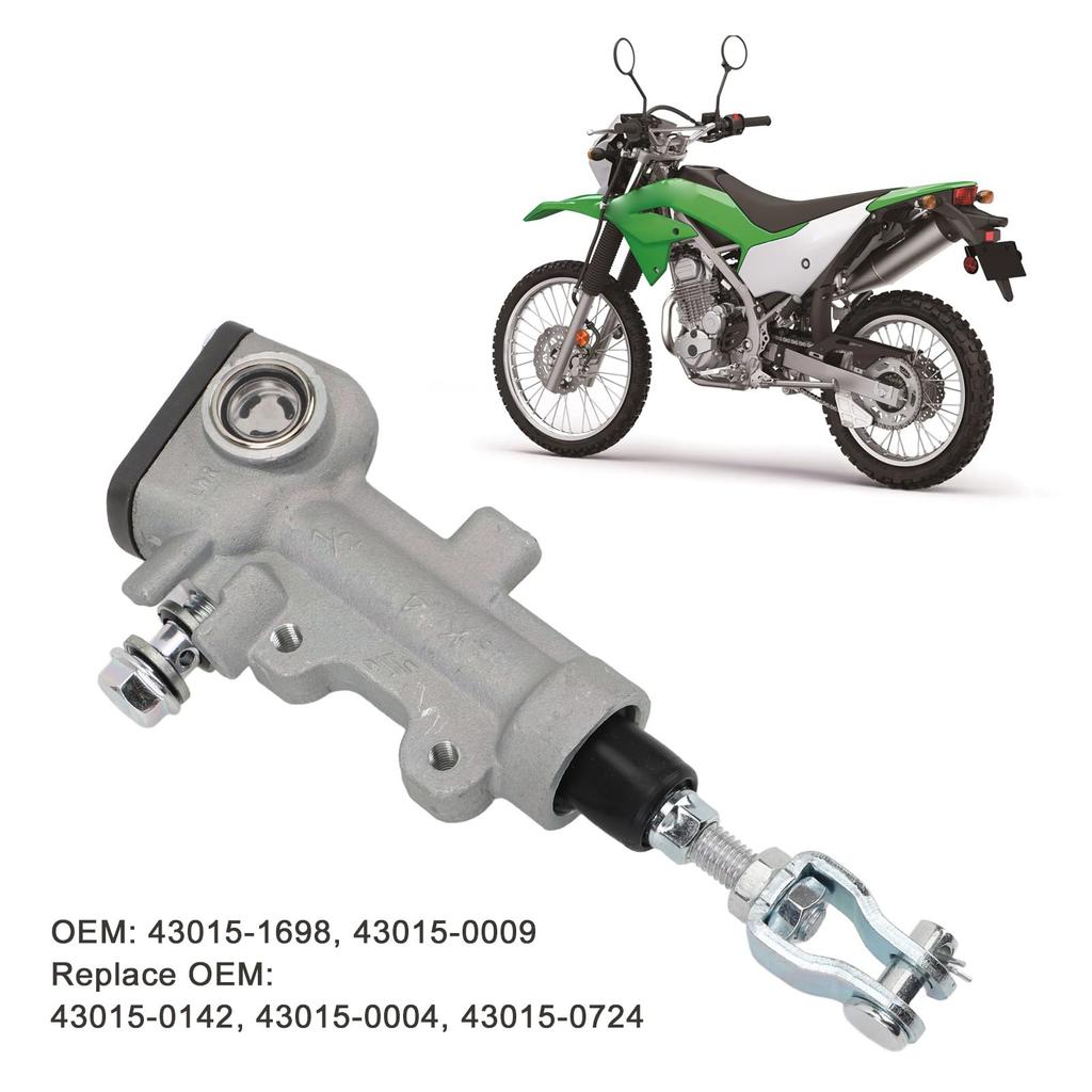 Rear Brake Pump Metal Rear Brake Master Cylinder 43015 0009 for KX125, KX250, KX250F, KX450, KX450F, and KLX230R