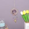 Handmade Sunlight Crystal Dream Catcher: Rainbow Wind Chime Pendant for Girl's Room Gift