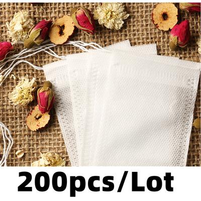 200Pcs/Lot Teabags 5 X 7CM Empty Scented Tea Bags With String Heal Seal Filter Paper for Herb Loose Tea
