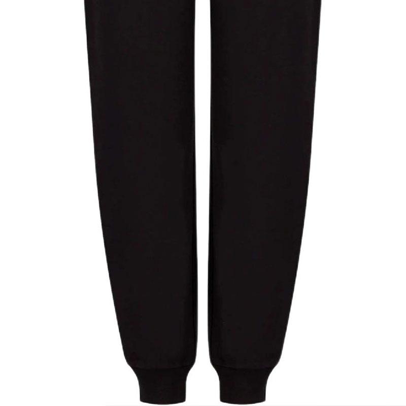 Armani Exchange Solid Color Lace-Up Tapered Casual Pants Women bottoms Black 3RYP88-YJDVZ-1200