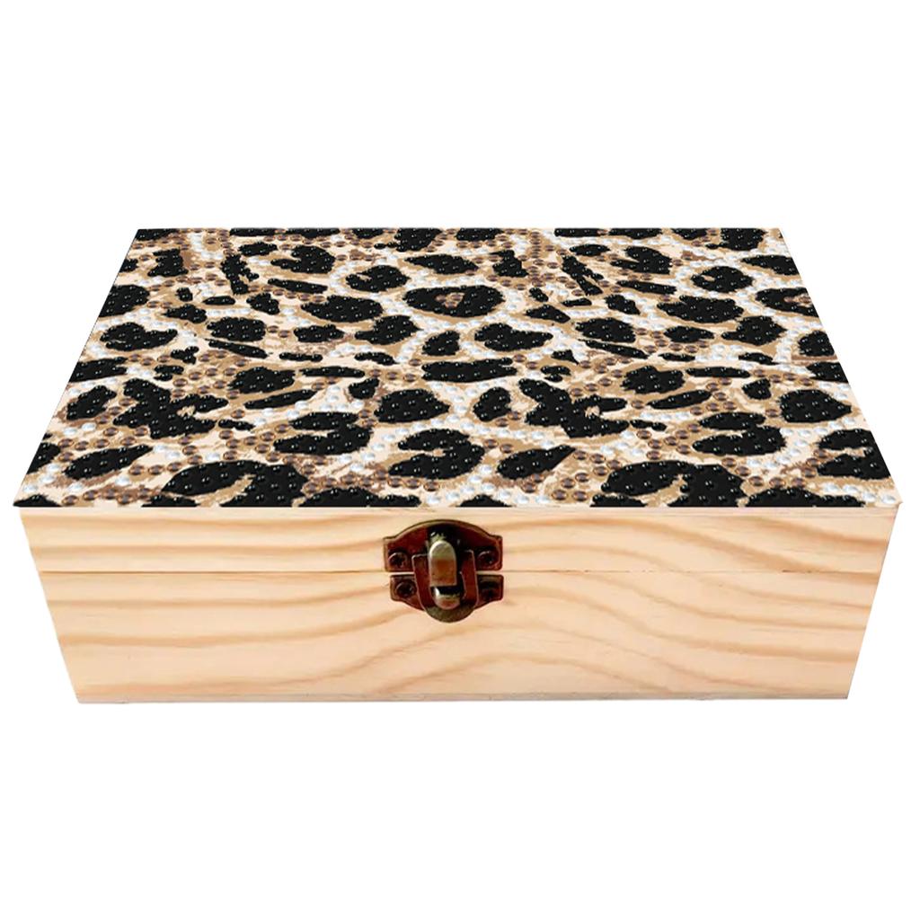 5D DIY Diamond Art Wooden Rhinestones Decorative Storage Box Crystal Storage Case Kit for Home Car Desk Decoration Craft