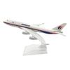 Malaysia Airways B747 Alloy Airplane 16cm Model 1/400 Scale Plane Model Diecast Metal Simulation Aircraft With Stand Display