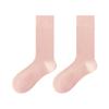 Female Summer Thin Style Pure Cotton 10A Antibacterial Deodorant Boneless Solid Color Long Tube Pile Socks