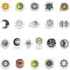 64Pcs Cool Gothic Cartoon Witch Moon Sun Stickers Aesthetic Art Decals Scrapbook Laptop Guitar Phone Graffiti Sticker Kids