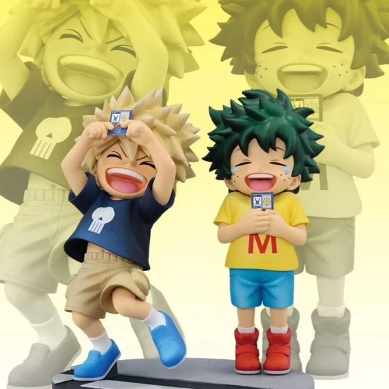 My Hero Academia Midoriya Izuku Bakugou Katsuki Carina Figura Anime Infantile Modello Giocattoli Ornamento Regali di Compleanno per Ragazzi