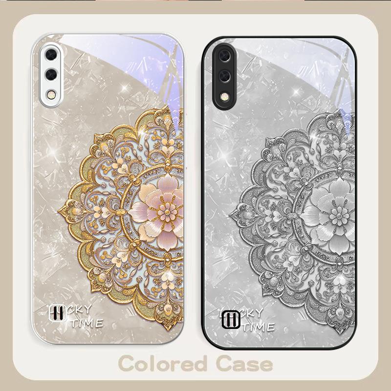 Fragrant Golden Mandala For Samsung A01 02 A03 Core 04 05 A06 10 12 A13 14 5G 15 16 M02 12 Note 8 9 10 20 glass Ultra phone case