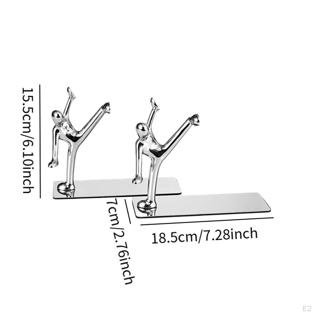 Figurine Decorative Bookends Book Stand Metal Creative Multifunctional Anti Skid Stopper