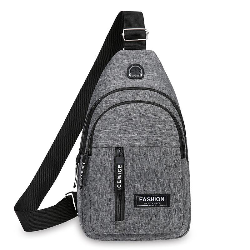 1Pc Breast Bag Men's Backpack New Breast Bag Leisure Sports Travel Chest Bag Shoulder Messenger Bag Shoulder Bag Tide