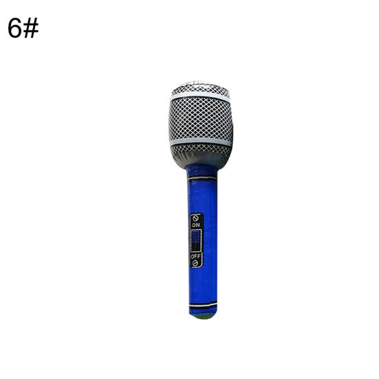 PVC Inflatable Guitar Microphone Lute Musical Instrument Kids Toy Party Props