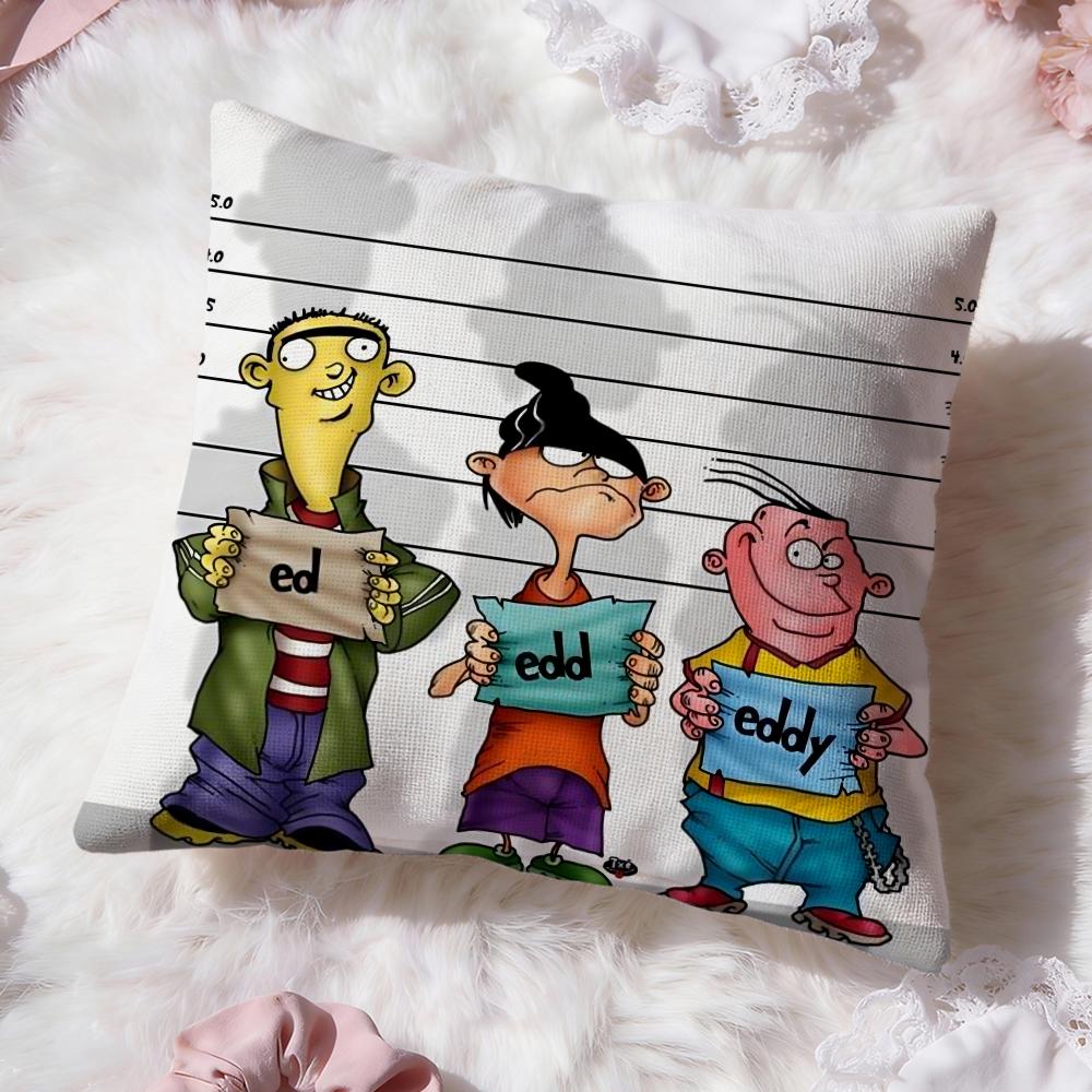 E-Ed, Edd n Eddy Cushion Cover Premium Comfort Reversible Pillow Cove -Two in One Design for Any Room & Car Interior