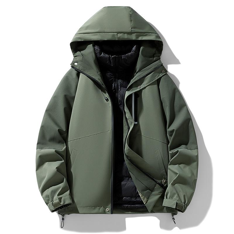 Outdoor Jacket Men's and Women's Removable Jacket Autumn and Winter Down Liner Three-proof Assault Jacket Men's Jacket Mountaineering Suit