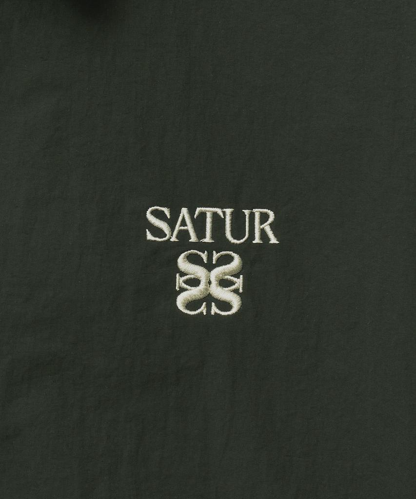 Satur Theo Nylon Coach Jacket Deep Green