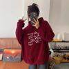 Women's American-Style Thickened Hoodie, Autumn/Winter 2024, Plus Velvet Heavyweight, Loose Fit, Lazy Style Outerwear