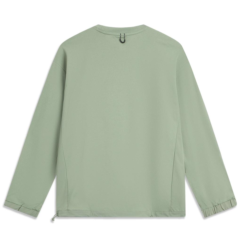 Li-Ning Casual Minimalist Round Neck Pullover Solid Color Loose Fit Sports Long Sleeve T-Shirt Men Tops ATLV283-3