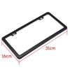 Support Noir Argenté Avec Vis Cadre Universel Plaque d'Immatriculation Américaine Accessoire Auto Fibre Couverture Plaque d'Immatriculation TAG Pour Avant Arrière