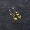 Citrine Gemstone : 925 Sterling Silver Handmade Long Earring's Jewelry