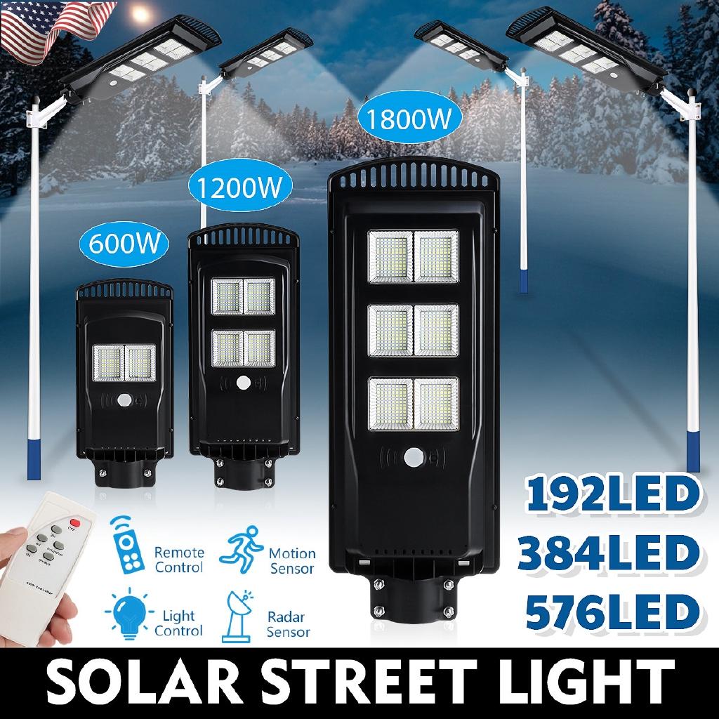 140W 180W 80W Solar Street Light PIR Motion Sensor LED Outdoor Garden Wall Lamp 7500K with Remote Controller
