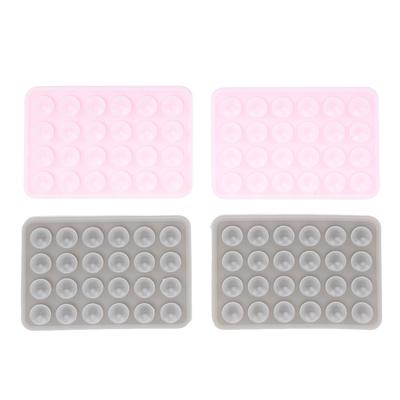 4 Stück Silikon Saug Handyhülle Einfach zu Bedienen Multifunktional Handy Saug Halter Rosa Grau