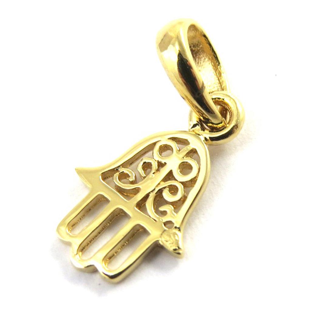 Les Trésors De Lily [M7003] - Pendentif Plaqué Or 'Main de Fatma' Doré
