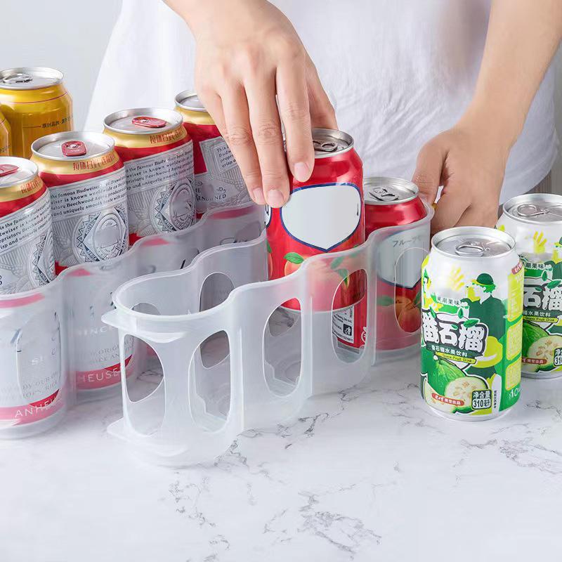 1Pcs Beer Soda Drink Can Storage Box Kitchen Fridge Drink Bottle Holder Fridge Refrigeration Storage Organizer Rack Shelf