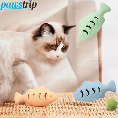 Funny Cat Toys Silicone Fish Pet Toys Catnip Toys for Cats Leak Food Cat Chew Toys Kitten Teeth Cleaning Toy Cat Accessories