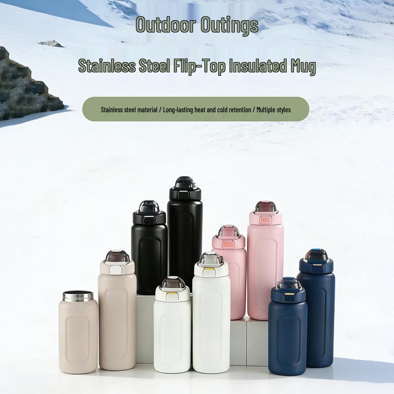 Large Capacity 304 Stainless Steel Vacuum Thermos Cup for Car & Outdoor Use