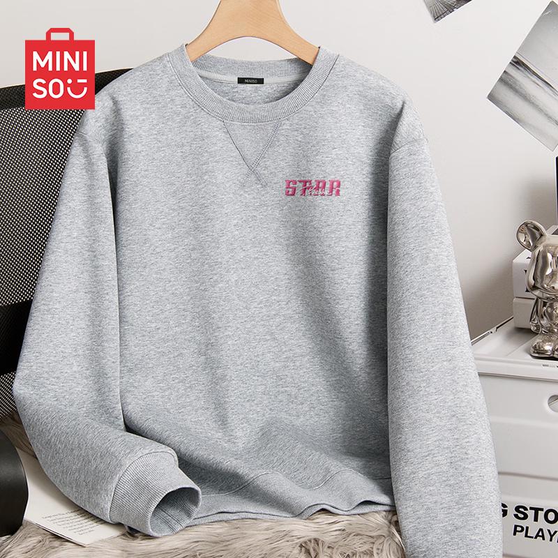 MINISO Men s Retro Round Neck Sweatshirt 3XL