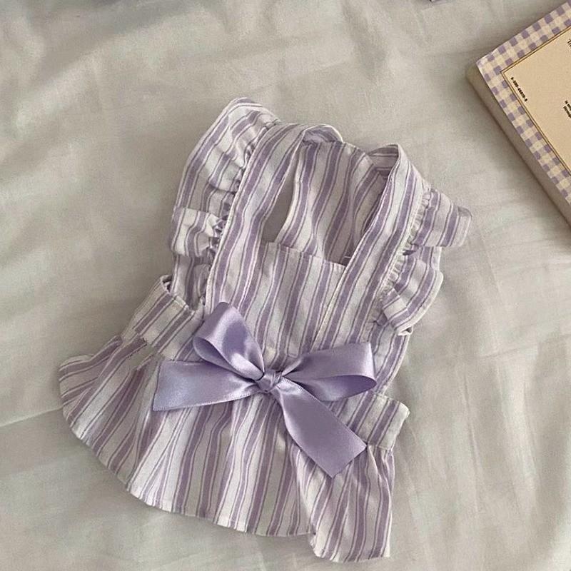 Puppy Dog Shirt Strap Skirt Set Teddy Pomeranian Small and Medium Dogs Universal Princess Style Dress Pet Clothes