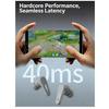 Bluetooth Earphones, Wireless Noise-Cancelling In-Ear Headphones, Low Latency, High Sound Quality, Long Battery Life, Gray