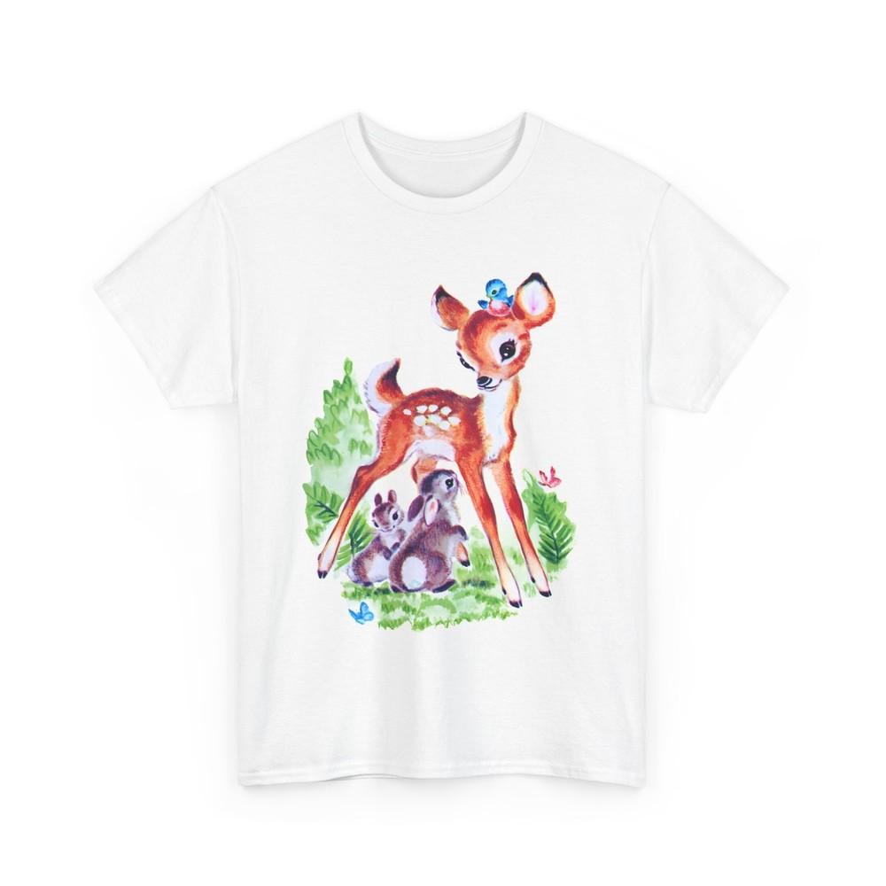 

1956 cute baby deer from little deer storybook tshirt 4XL