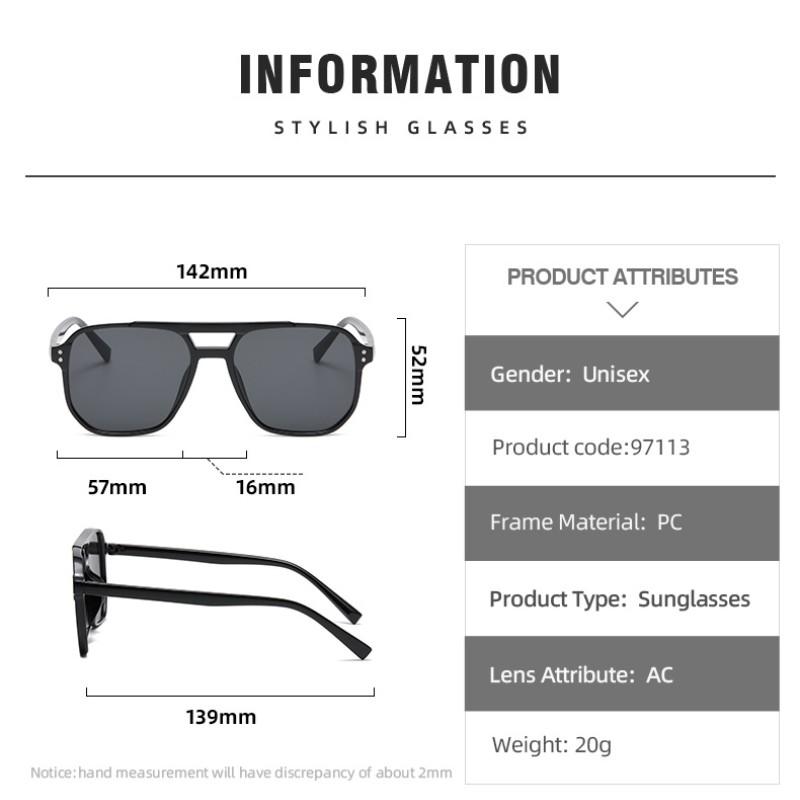 New Men Retro Sunglasses Brand Designer High Quality Plastics Frame Fashion Sun Glasses Protective Driving Eyewear Uv400
