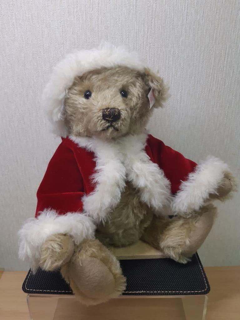 [USED] Steiff Teddy Bear "Christmas Bear 2017" Approx. 32cm
