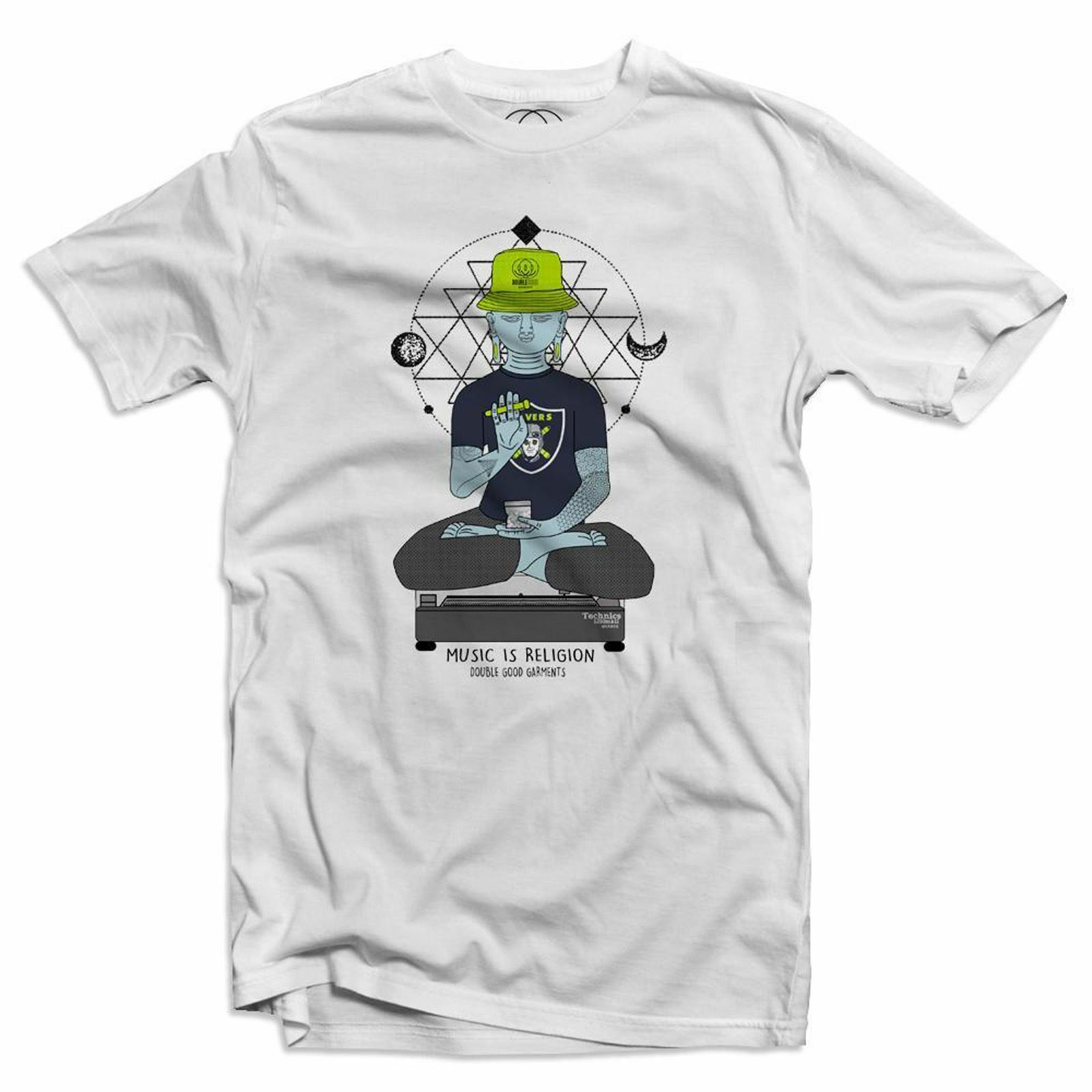 Raving Buddha Mens Acid House Dance Music Rave DJ T-Shirt Mens Womens Tees Top 3XL