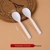 Disposable Biodegradable PLA Cutlery Set: Knife, Fork, Spoon with Long Handle and Thick Design