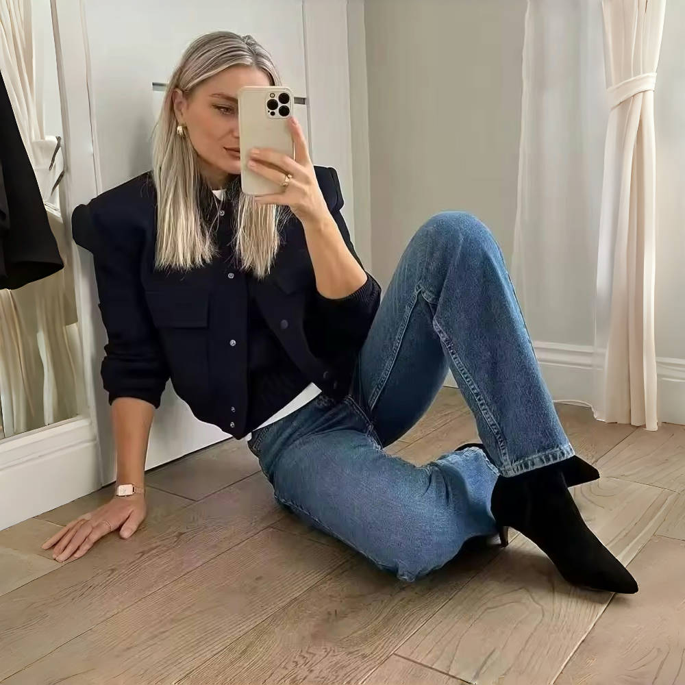 Dámská móda s kapsami Bomber Bunda Kabáty Vintage Dlouhý rukáv Přední Knoflíček Běžné Dámské Svrchní oděvy Elegantní topy