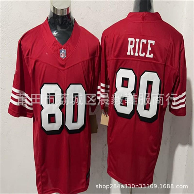 Camiseta Replica de Hombre NFL San Francisco 49ers George Kittle 85 Deebo Samuel 19 Nick Bosa 97 Mezcla de Algodón Uniforme de Fútbol