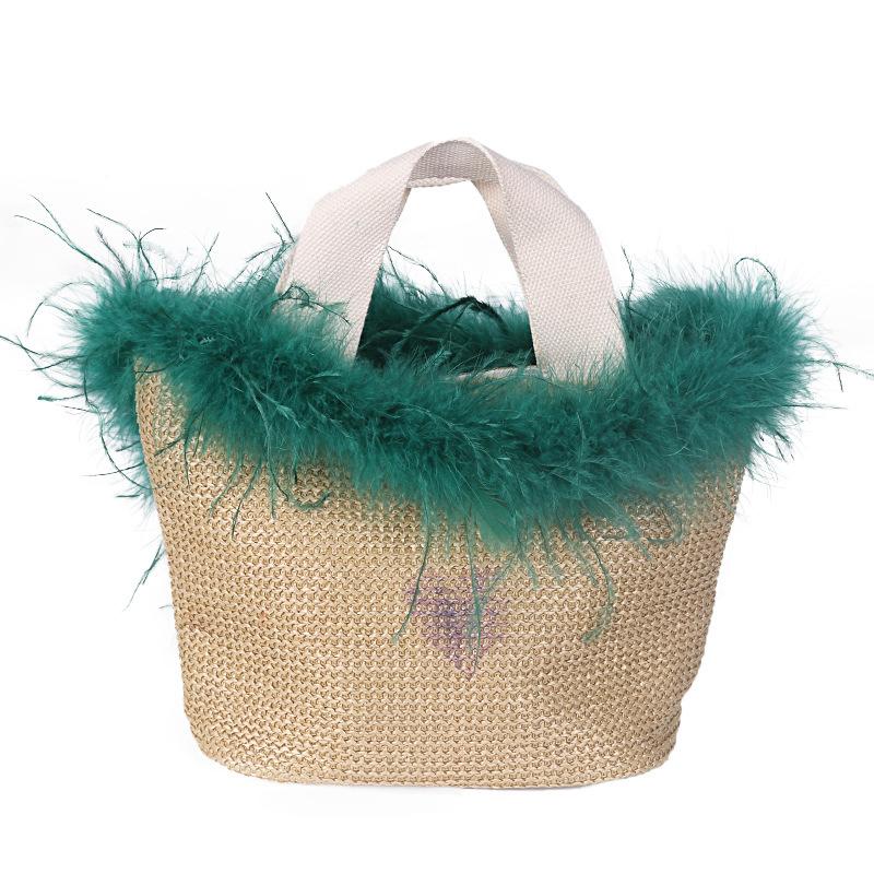 2 Yards Straußenhaar Oberstreifen Farbige Federstreifen Performance Tanzkleidung DIY Dekorative Materialien Bekleidungszubehör