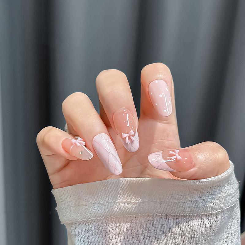 50Pcs Mixed Mini Bow Nail Art Charms 3D Bowknot Tie Parts Nail Art Decoration Ribbon Nail Accessories For Diy Manicure Salon