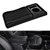PIENSE Universal Car Armrest Console Box with Extendable USB Charging Drink and Storage White Armrest, Port, Holder, (Black & Lines)