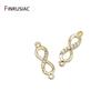 Small Infinity Connectors Pendants For Jewelry Making,14K Gold Plated Brass Infinity Charms Accessories DIY Jewellery Supplies