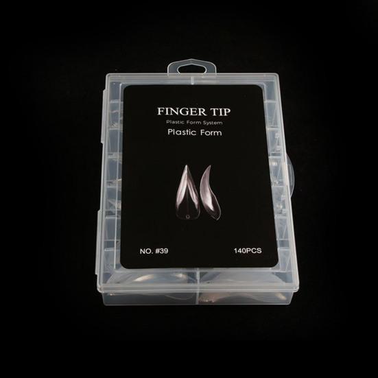 140 Pcs Stiletto Fake Nails Press On Clear Fake Fingernails Nail Extension False Nails Pre-shape Nail Tips for Full Cover Nail Art DIY Salon