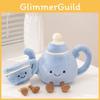 Coffee Teapot Cup Baguette Cinnamon Roll Baguette Plush Toys Short Kids Fabric