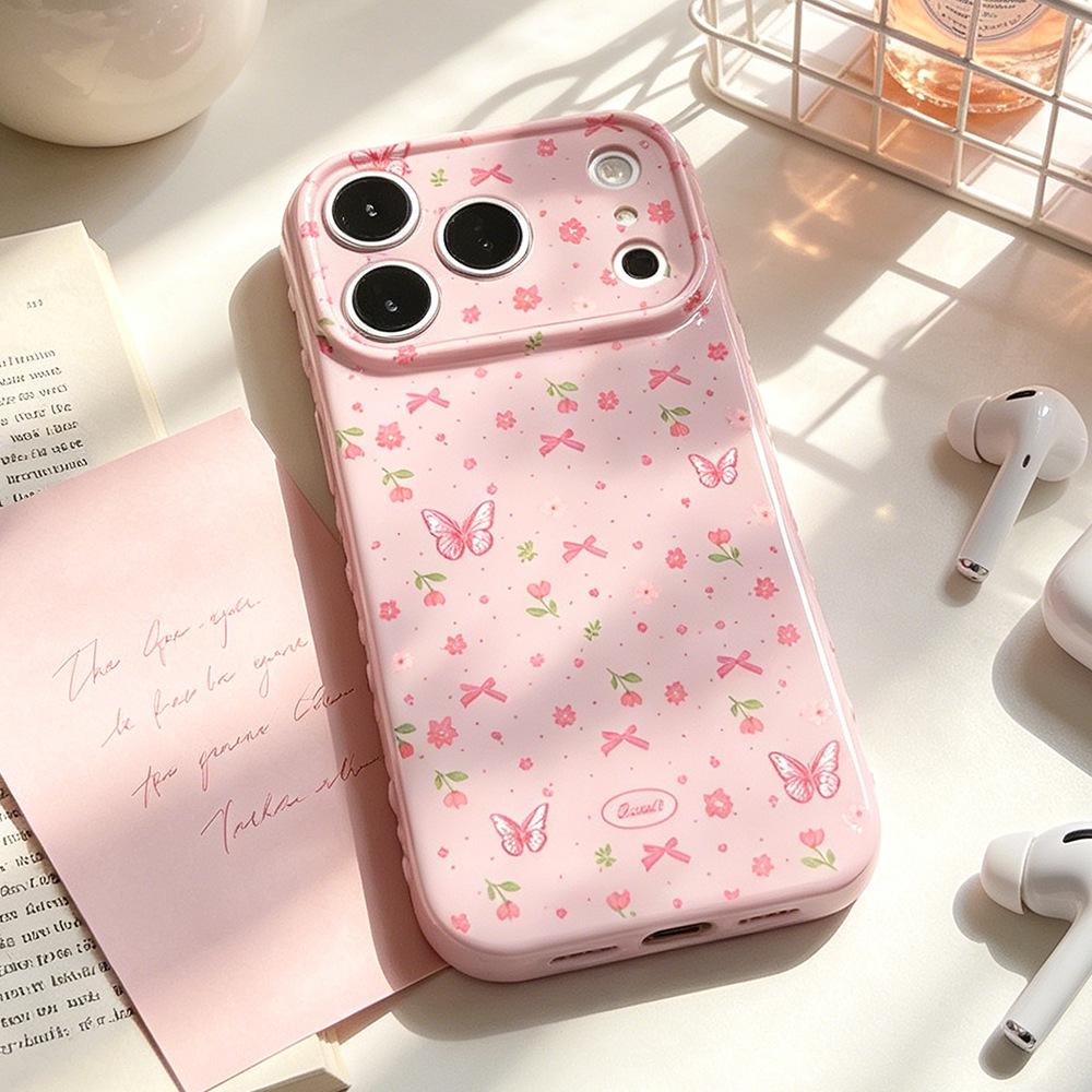 

Crushed Flowers and Butterflies iPhone 16/17 Pro Max Drop-Proof Case Apple 14 Pro Max