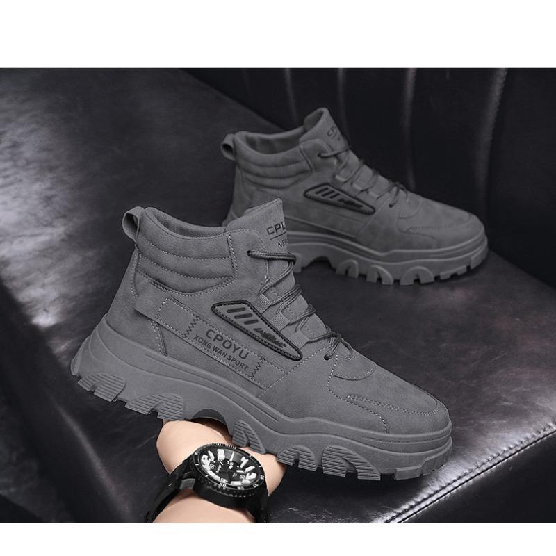 Men S High Top Waterproof Anti Slip Martin Boots For Spring Outdoor Work