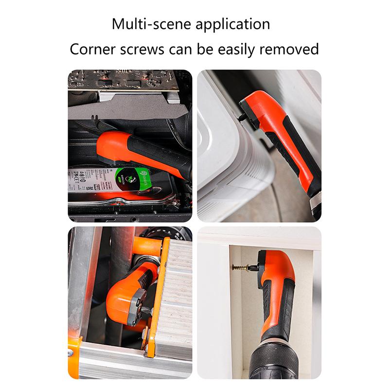 New 1Pc Multifunctional Electric Corner Screwdriver,High Torque 90 ° Right Angle Screwdriver,Manual Tool,Blue And Orange