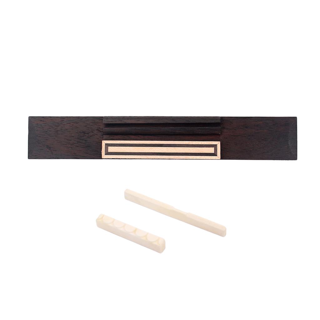 Buy Rosewood Classical Guitar Bridge&Bone Saddle Nut for Accessories at