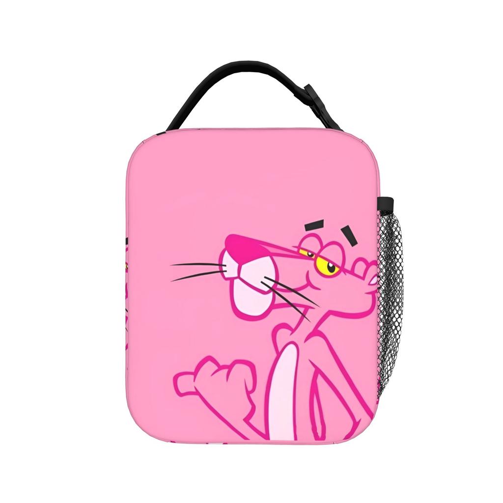 Pinks Panthers Insulated Lunch Bags High Capacity Cartoon Reusable Thermal Bag Tote Lunch Box Work Travel Food Storage Bags