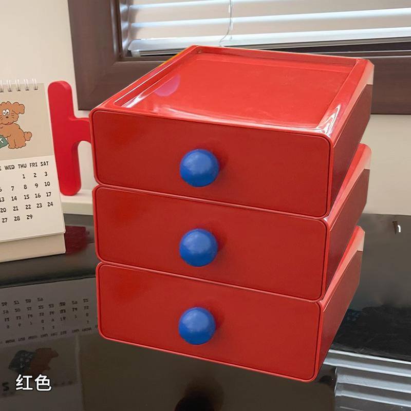 Cosmetic Storage Box Organizer Desktop Dressing Table Skin Care Storage Cabinet Drawer-style Multilayer Office Desk Storage Rack