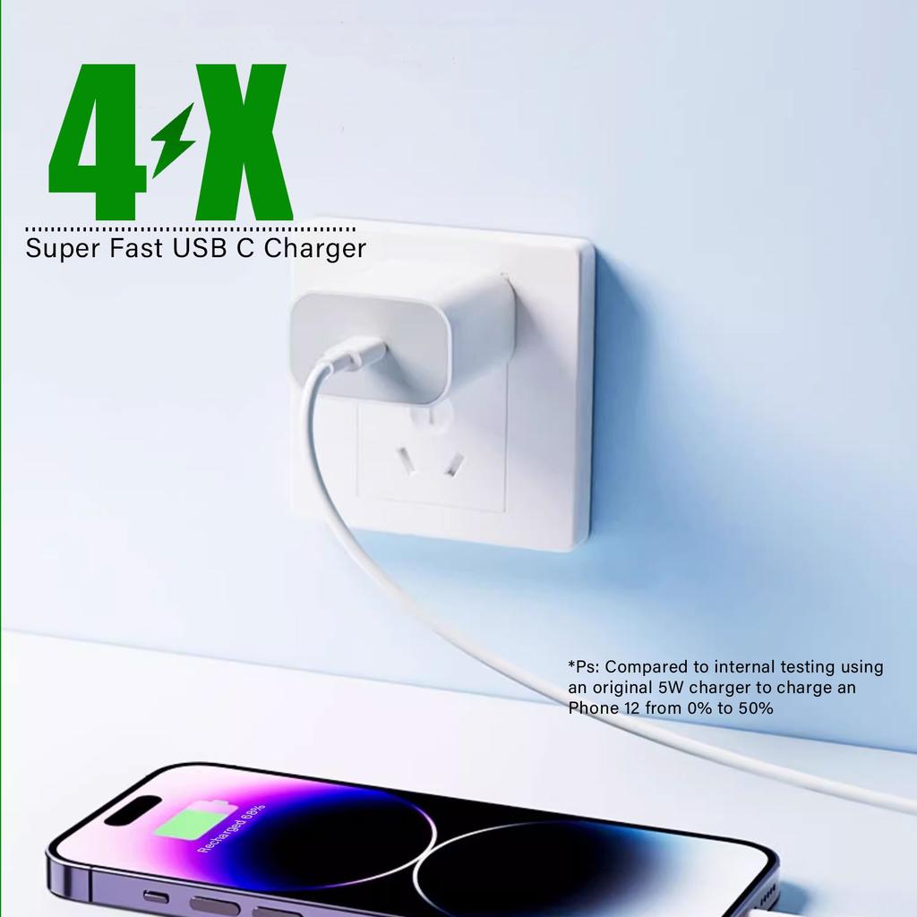 PD 20W USB C Charger Fast Charging Wall Adapter for iPhone 16 15 14 13 12 11 X 8 Pro Max for iPad Apple Phone Adapter Plug EU US