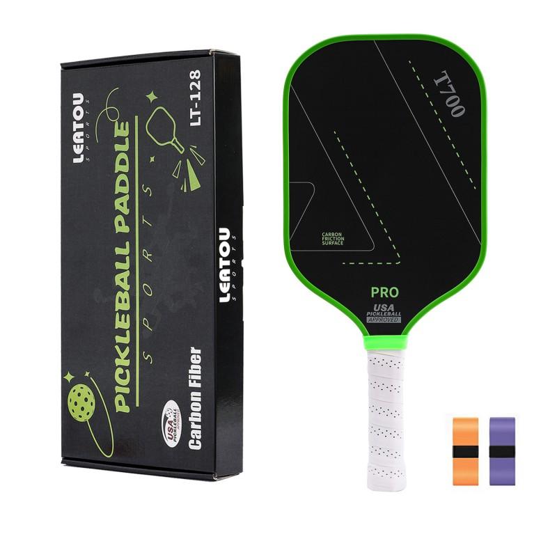 Carbon Fiber Pickleball Paddle T700 With Matte Grip Quiet Absorption Tournament Ready Set